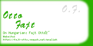 otto fajt business card